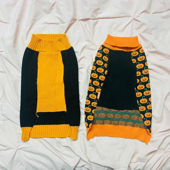 Halloween Jack-o'-Lantern Dog Sweaters L/XL (2 Set) - Picture 2 of 5